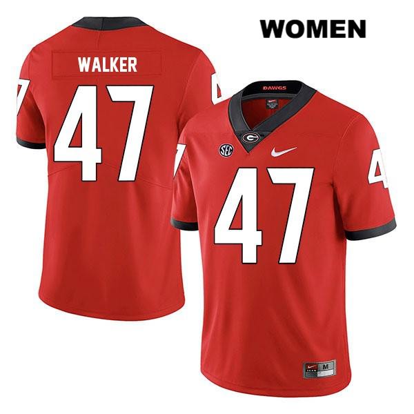 Georgia Bulldogs Women's Payne Walker #47 NCAA Legend Authentic Red Nike Stitched College Football Jersey CMB4256KJ